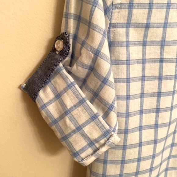 LITTLE ME Boy 2-Piece Roll Up Tab Sleeve Short Set Tan Blue Bow Tie Size 3T NEW - Picture 3 of 11